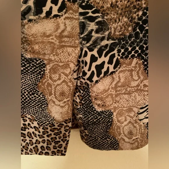Silk Animal Print Business Casual Dress - Picture 6 of 15